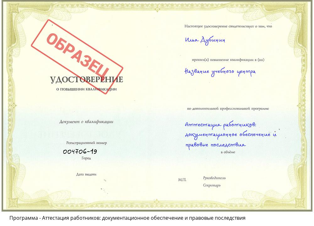Аттестация работников: документационное обеспечение и правовые последствия Каспийск